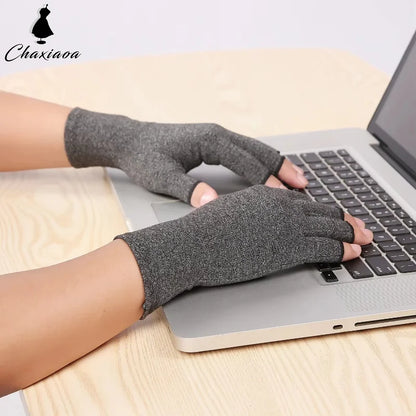 Joint Protection Outdoor Sports Gloves for Women and Men, Relieve Hand Discomfort with 1pair Fingerless Compression Gloves